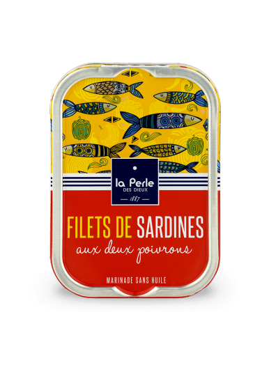 Boite de filets de sardines aux deux poivrons
